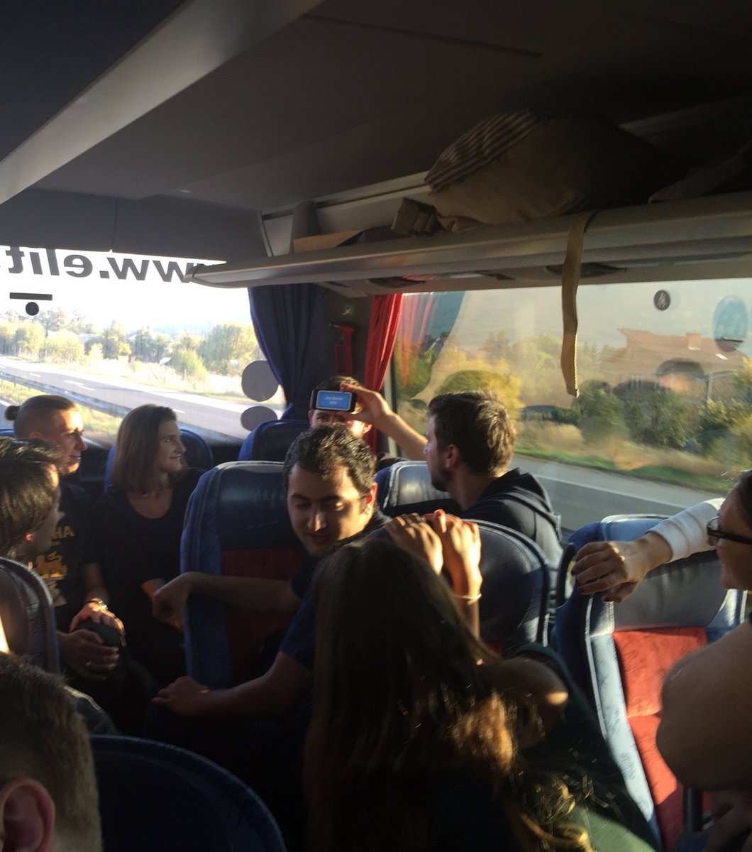 7php's tweet photo. The #phpbus on our way back.. Meanwhile half of the bus is being addicted to the "heads-up" game - aye!
#bgphp16 #phpc https://t.co/NBueNCiQHw