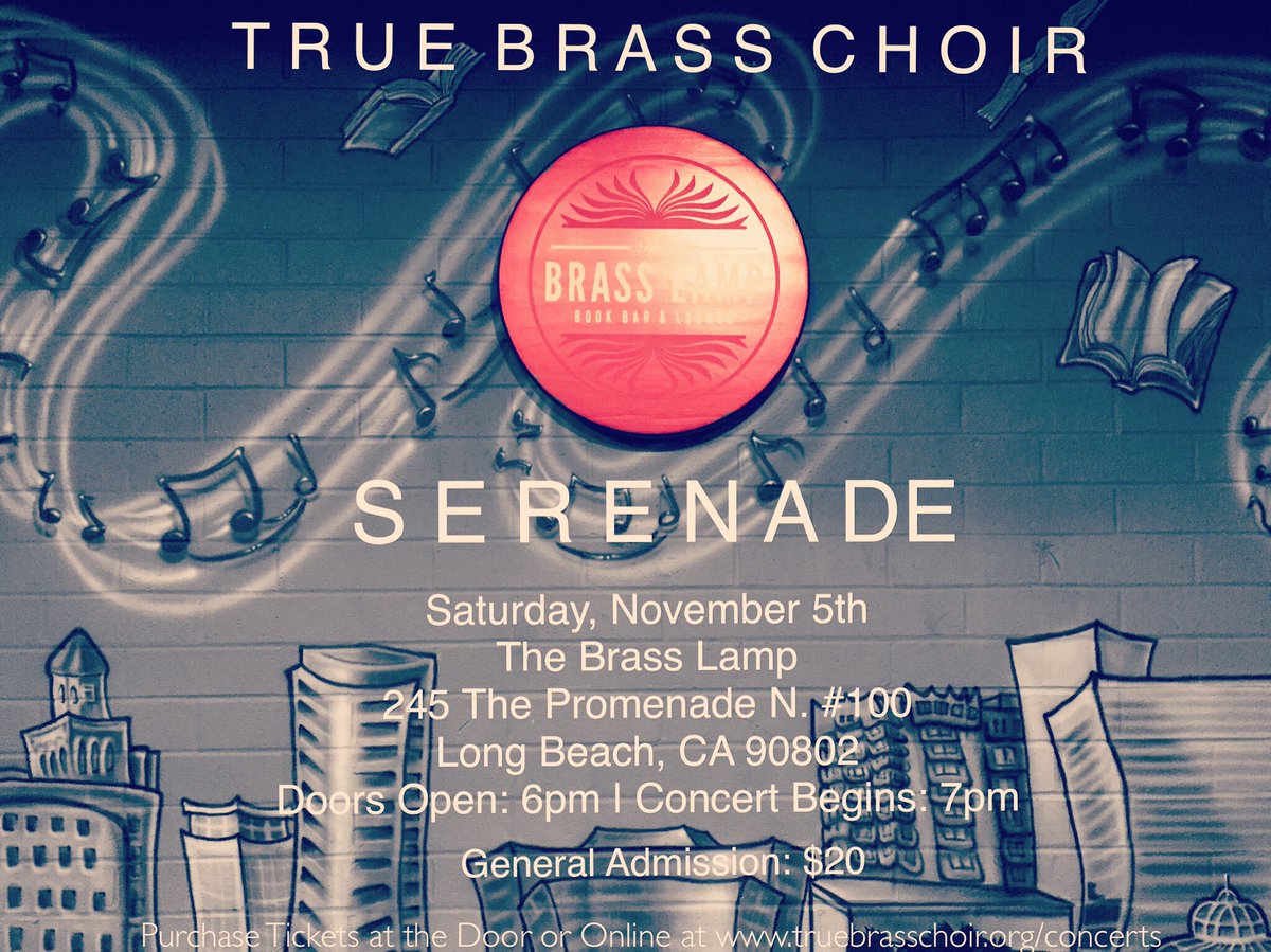 TrueBrass's tweet photo. SERENADE 🎷🎺🍷🍻

#TrueBrass #TheBrassLamp #ThisIsLB https://t.co/5fWkT7p7HI