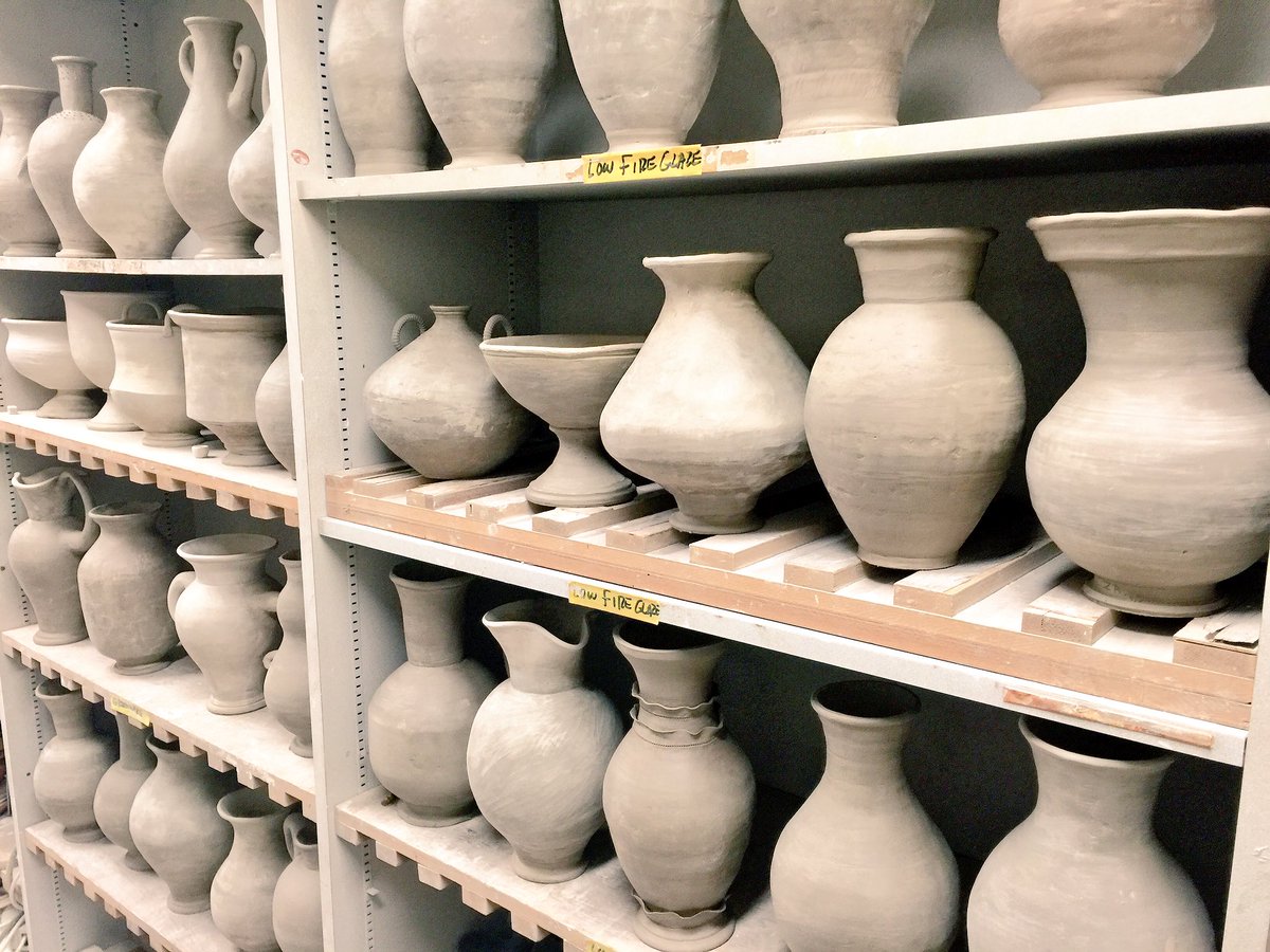 jeffpabotoy's tweet photo. Ceramics 1 first coil projects. Ready to fire. #creativity #ceramics #clay artofed #art #handbuilt @SAmericanSchool #sasedu @ceramicartdaily https://t.co/uAkUL9ZJlV