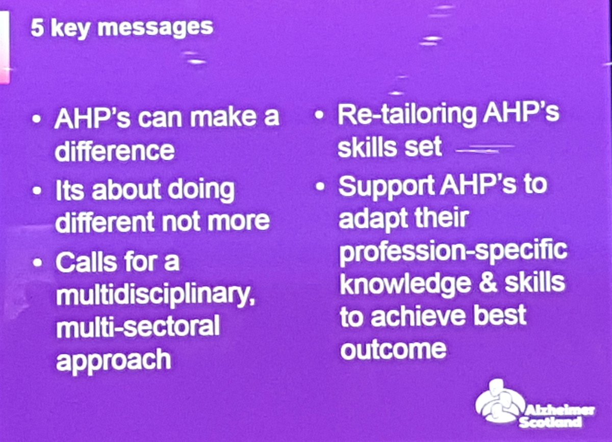 HCPCstakeholder's tweet photo. Powerful and inspiring presentation from @elaineahpmh on #AHP contribution to #dementia in #Scotland @ILScot #ILS16 @alzheimerssoc @alzscot https://t.co/BiVuelPihU