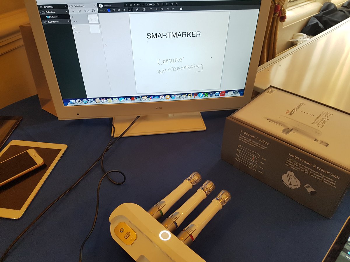 AVMag's tweet photo. .@equiltweets Smartmarker captures up to 5m of white boarding and streams notes in real time #luidia #saharashowcase #avtweeps https://t.co/FCF0AVquBK