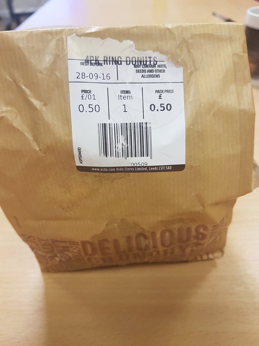 philbob_b's tweet photo. @AsdaServiceTeam @asda shocked with the donuts that my colleague @MrsKGriffy bought for our team today... more than a week out of date! https://t.co/37hS2NkaJ2
