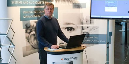 AuditdataCom's tweet photo. #AuditBase is showcasing in Odense at the #IAPA conference. Leif & Thorkild are ready to show our hospital clinic management system :-) https://t.co/lPzPXOBqrQ