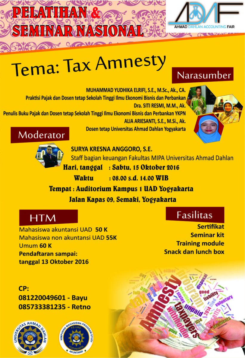 Masih belum paham tentang tax amnesty? Jangan sedih, yuk buruan daftar biar ga kudet 😊😊😊