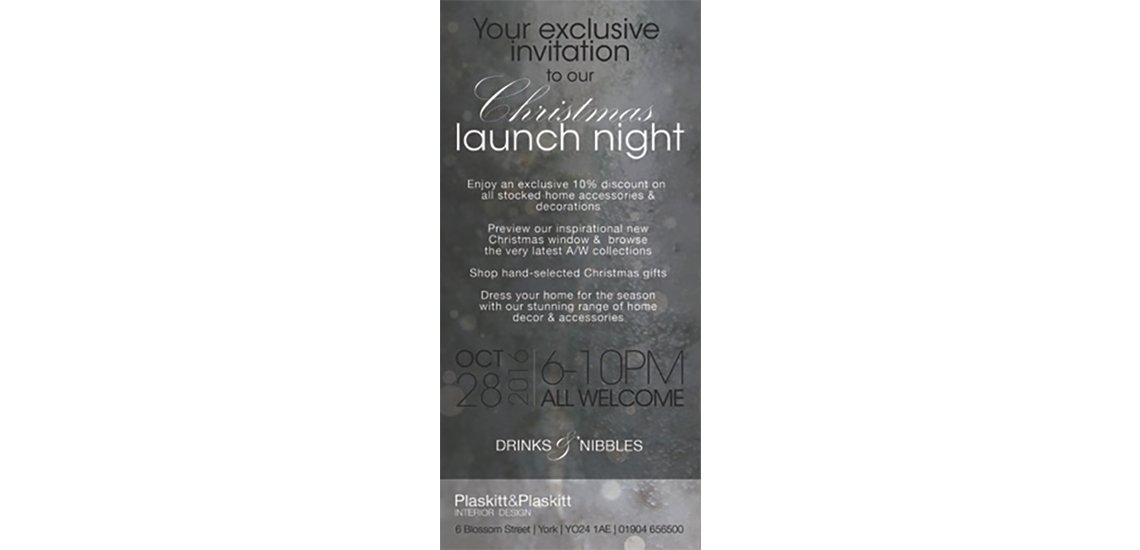Micklegate, York (@micklegatebi) on Twitter photo Your Exclusive Invitation to <a href="/PnPInteriors/">Plaskitt & Plaskitt</a> Christmas Launch Night - micklegatebusiness.co.uk/events/2016/oc… Your Exclusive Invitation to <a href="/PnPInteriors/">Plaskitt & Plaskitt</a> Christmas Launch Night - micklegatebusiness.co.uk/events/2016/oc…
