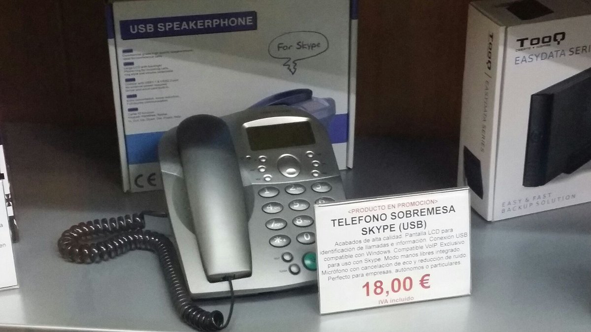 NetlabsTech's tweet photo. #TeléfonoIP de sobremesa con pantalla LCD y conexión USB para hablar por #Skype en #NetlabsTechnology https://t.co/YtB1PGK8bt