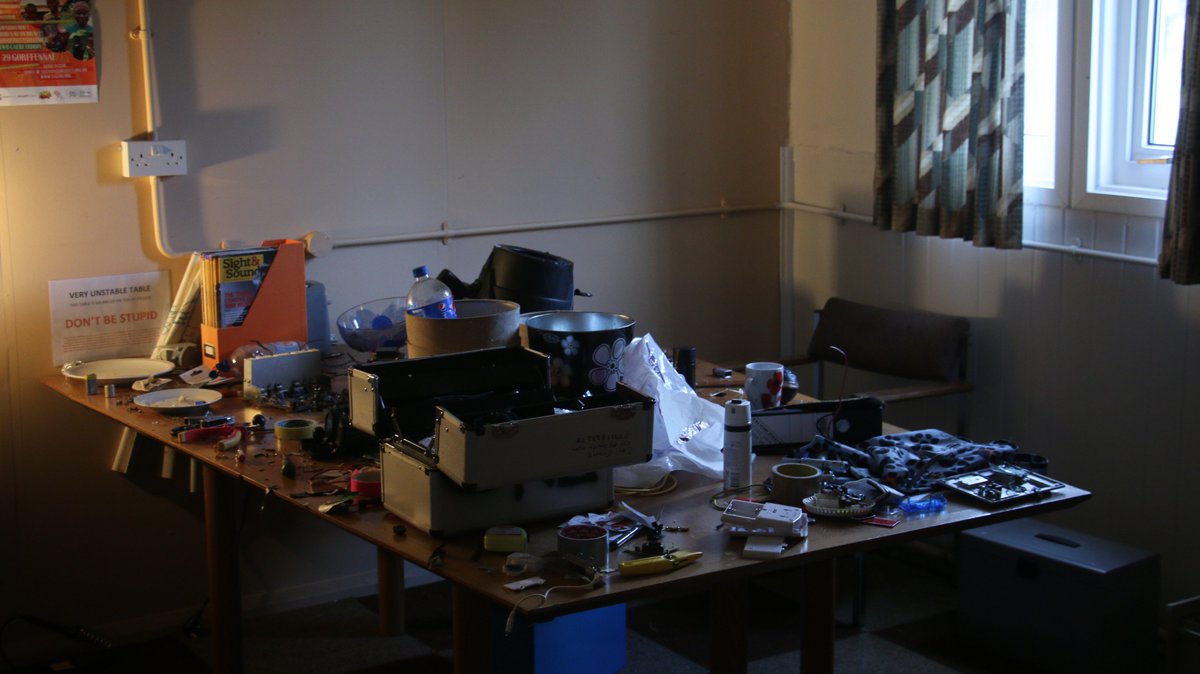 Broadside_Films's tweet photo. The glorious mess of prop building! @farawayseries #filmmaking #props #webseries https://t.co/nfnrPb683D