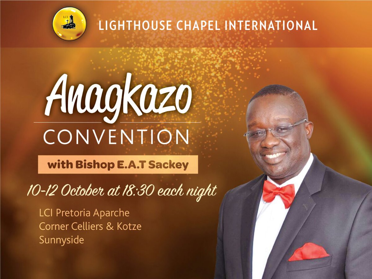 lcipretoria's tweet photo. 4 days 4 hours 25 minutes until the #AnagkazoConvention with Bishop @EATsackey at LCI Pretoria Aparche. Wil u b der? https://t.co/Zju2TF8ir1