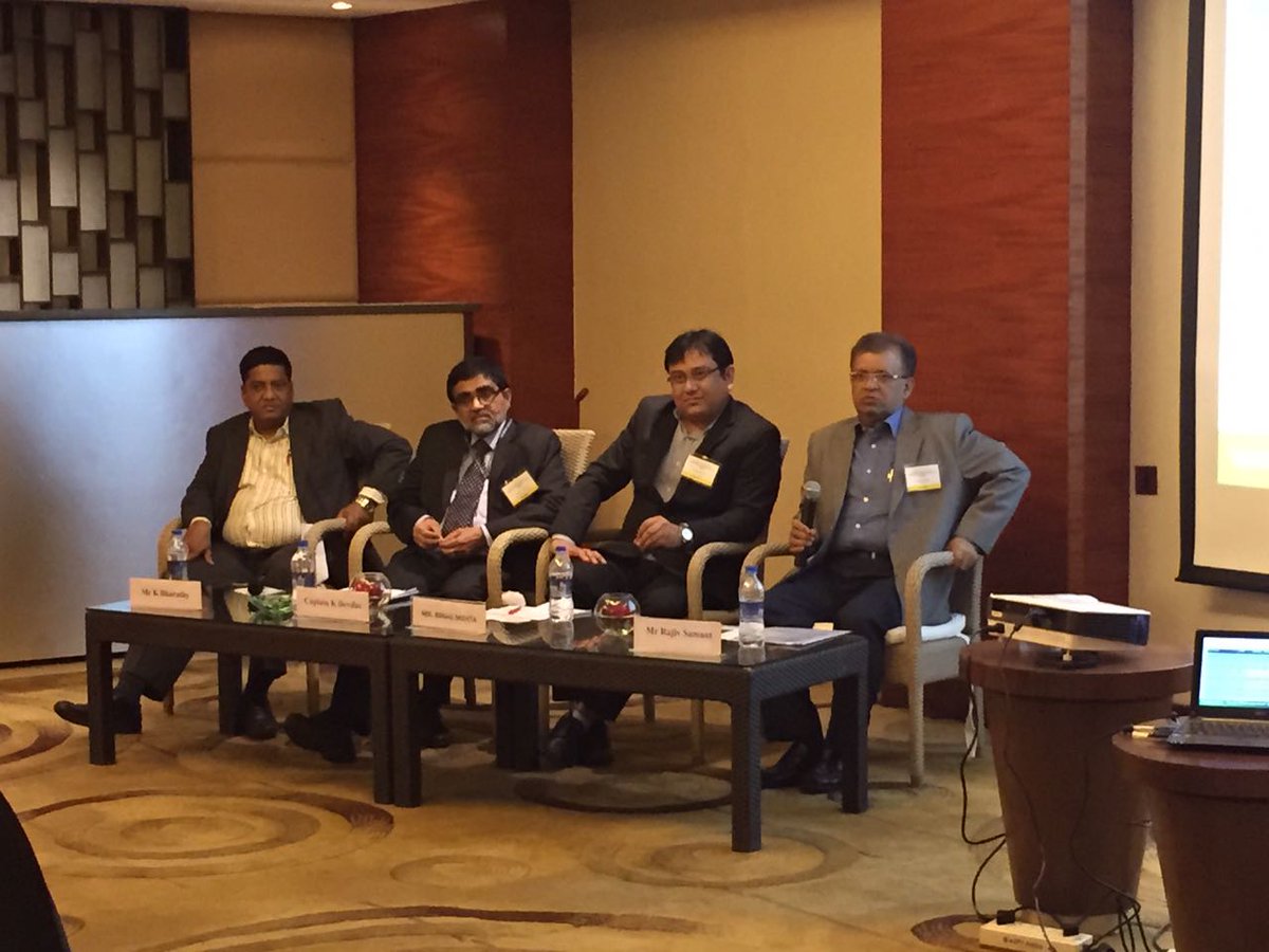 WindInsider's tweet photo. Discussing Repowering &amp; Off-shore Wind Projects with @WINDARrenovable @shippingcorp @OST_Energy @TataPower  at #iwef2016 https://t.co/BdEHlB3ydk
