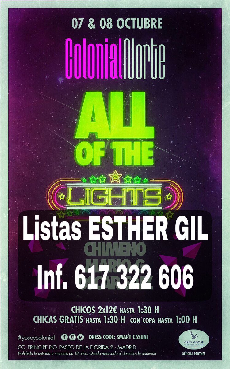 rococo_listas_'s tweet photo. 🚉 VIERNES/SÁBADO COLONIAL NORTE 🚉

👩 GRATIS+🍸
👦 2x12

📝Listas ESTHER GIL
617322606

#yosoycolonial #listascolonial https://t.co/AmGcstepcY