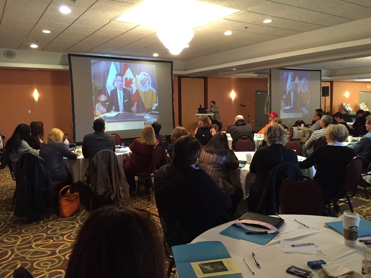 sljerema's tweet photo. Thank you @Mayor_Bowman for joining us via Skype at the @WinnipegSD Principal's and Vice-Principal's annual conference! https://t.co/JKUXVLUPmM