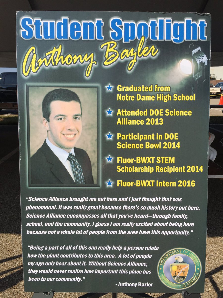 PORTSScience's tweet image. Student Spotlight: Anthony Bazler, Notre Dame HS graduate #SciAlli2016