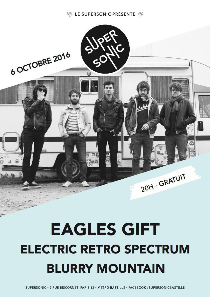 SUPERSONICparis's tweet photo. Ce soir place aux accords massifs de @EaglesGift_ , Blurry Mountain et Electric Retro Spectrum! #rockpsyché #psychheavy #psychfuzz https://t.co/s0ziosFlZM