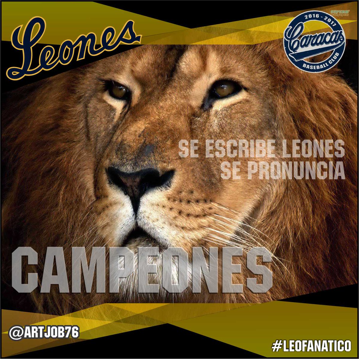 artjob76's tweet photo. Los Leones del Caracas #LVBP #LEONES #CARACAS #LEOFANATICO #opening2016 #CAMPEONES https://t.co/s2fcTXLKxK