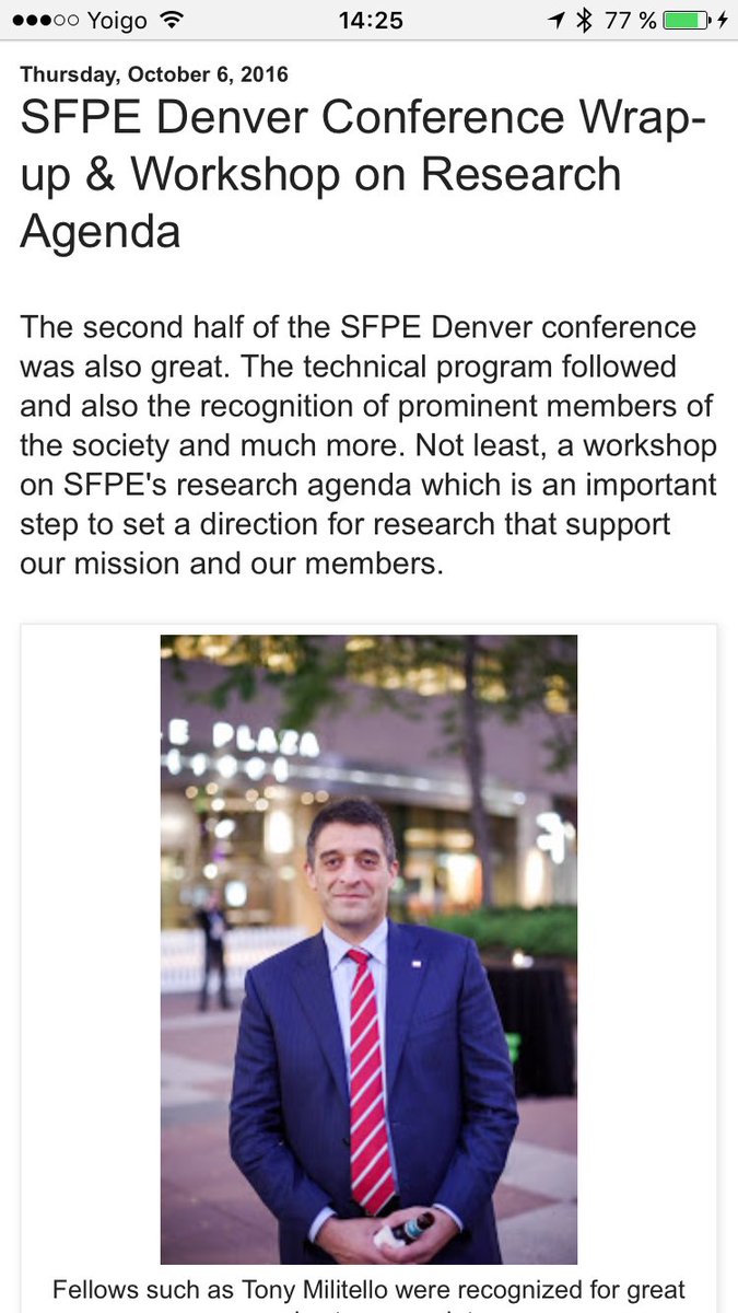 m_stromgren's tweet photo. Research agenda of SFPE, help 3rd world, awards to members and much more! Wrap up of #SFPE2016 https://t.co/AWn0mrPcK7? https://t.co/IXqRt7jUvF