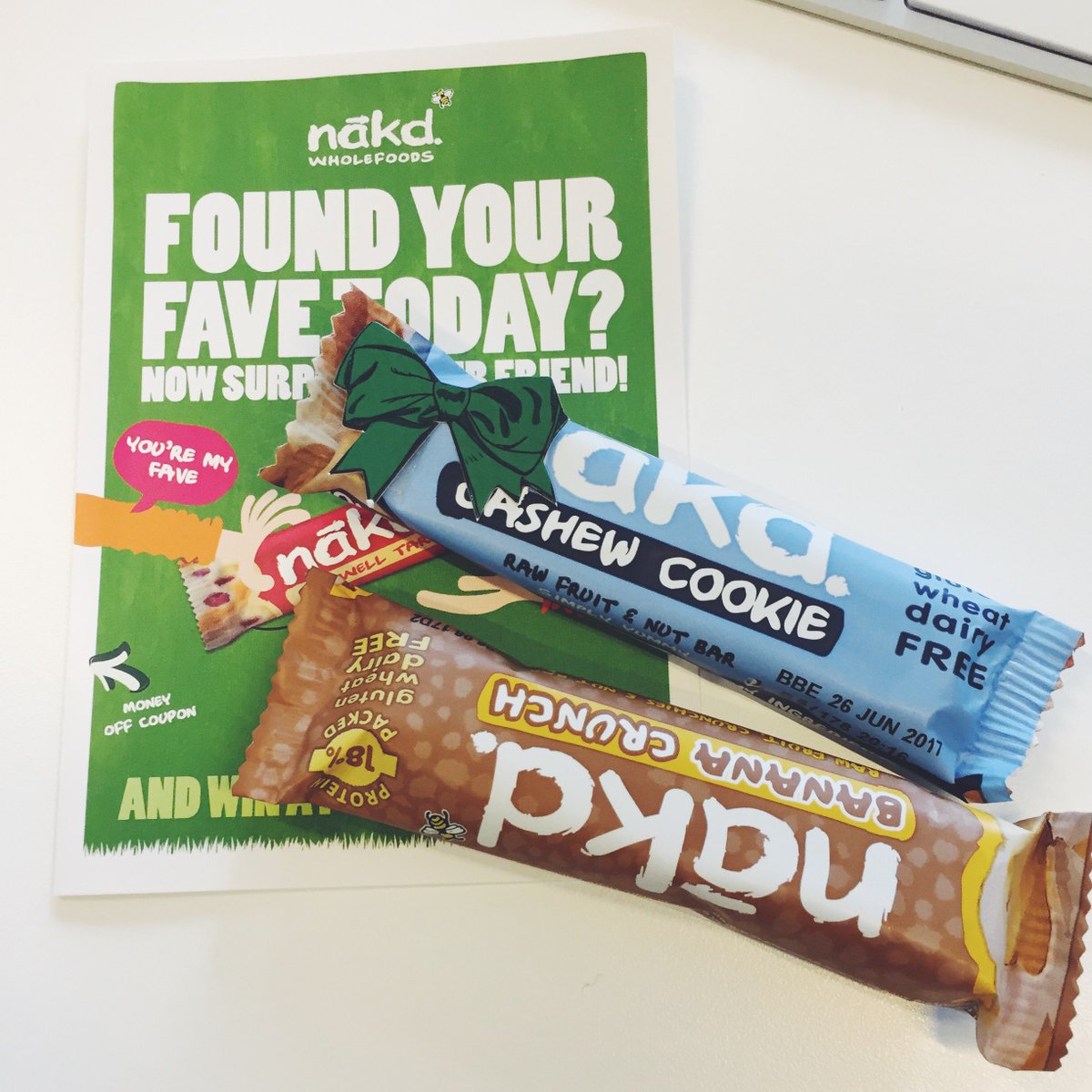 JTNmelissa's tweet photo. Yum yum yum! Thank you @nakd you have just made my Thursday! #FindYourFave Im off to share these with a friend! https://t.co/W7zXDmLPgo
