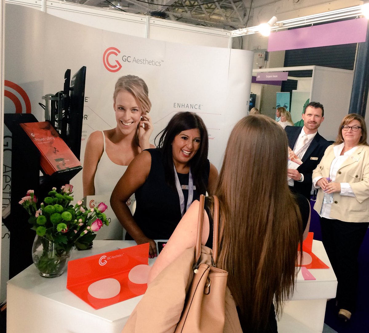 GCAesthetics_UK's tweet photo. Here at the #BigBooth, Rapinder is winning everyone over with that fabulous smile!! Join us at @CCR_expo stand #H58 https://t.co/ei3SfIfxRN