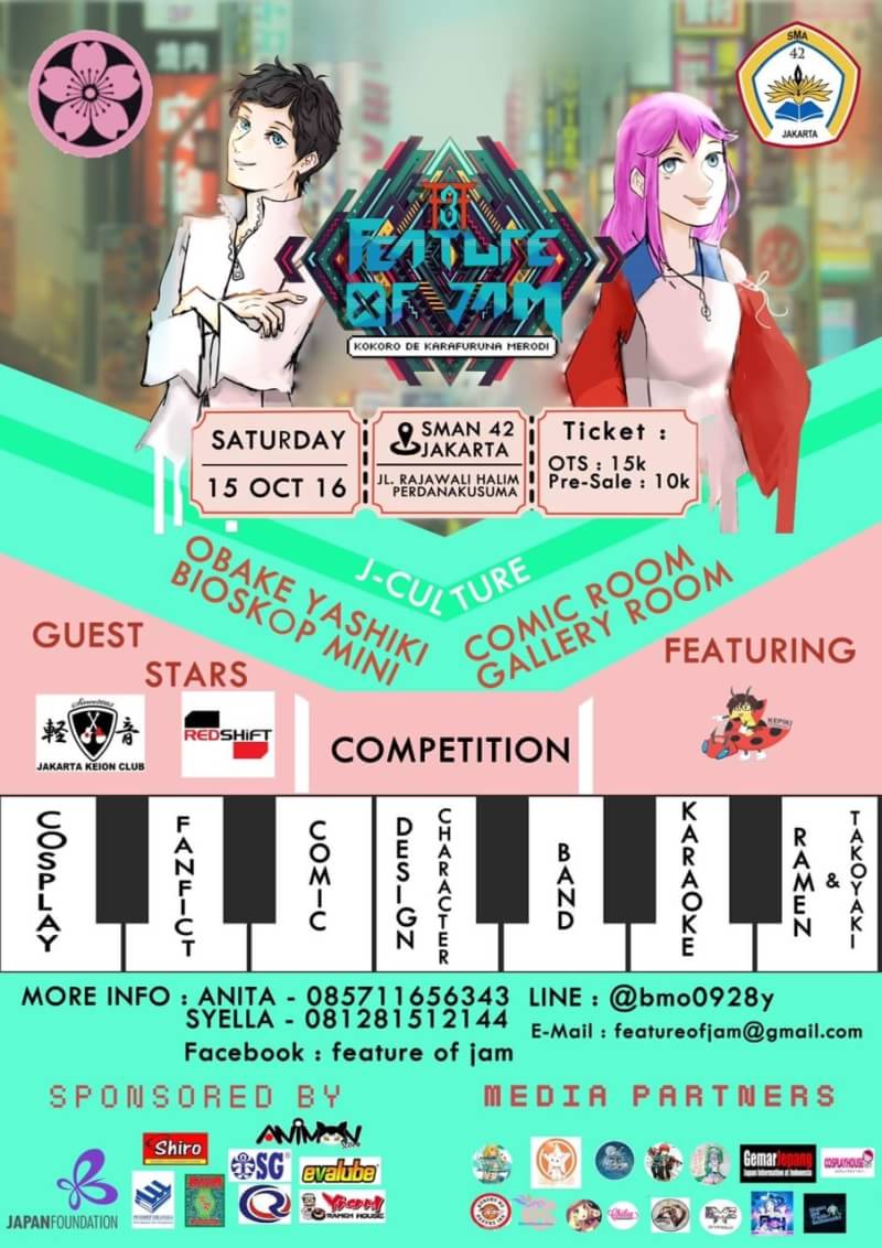 Nihon club SMAN 42 proudly present:

         "FEATURE OF JAM 3"
Kokoro De Karafuruna Merodi