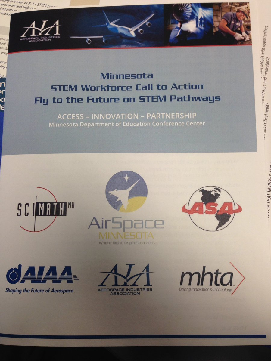 commers's tweet photo. Looking forward to the #STEMCtoA event kicking off shortly thanks to @AirSpaceMN, @MHTA, @MNSTEMNetwork, @Cirrus_Aircraft and others. #STEM https://t.co/uQkgxK9nI4