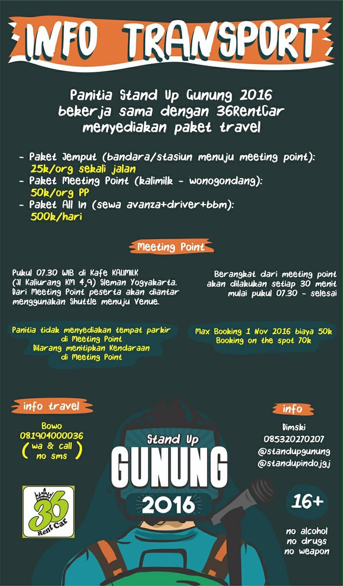 Sudah tumbas tiket #StandUpGunung? 

👉bit.ly/STANDUPGUNUNG 
👉<a href="/djendelokoffie/">Djendelo Koffie</a> <a href="/legendtickets/">Legend Jogja Tickets</a> <a href="/895jizfm/">895 JIZ FM</a> <a href="/Kalimilk/">Jhon L E</a>