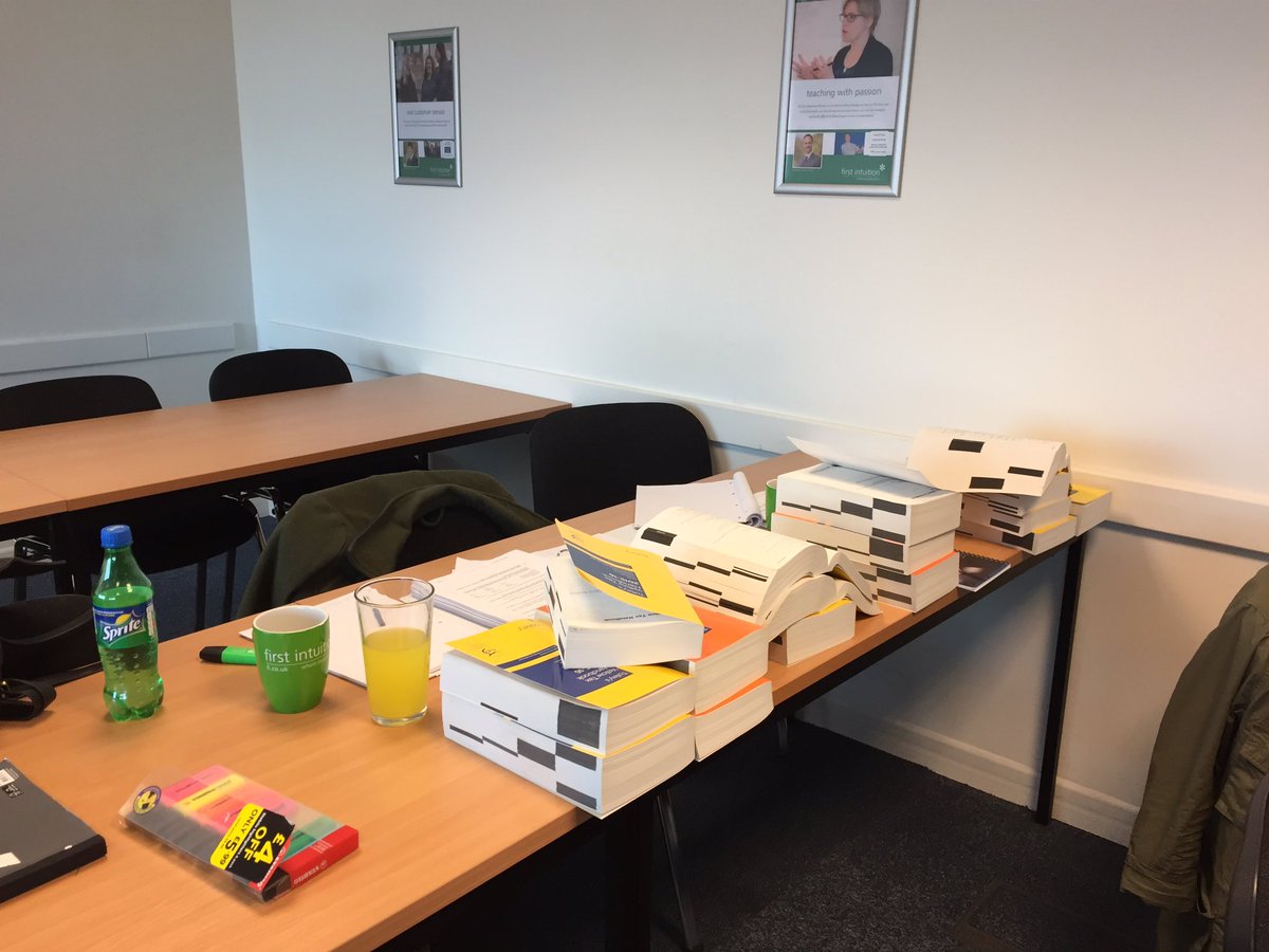 laurenmquinnell's tweet photo. Mine and Hannah's desk for the week! @EST_tweets @TolleyTax @CIOTNews #taxexams #welovetostudy https://t.co/76ISMITUU8
