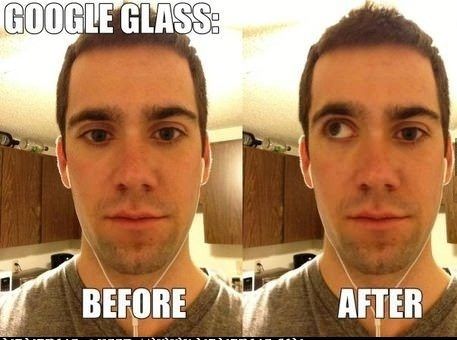 GadgetNish's tweet photo. #Google Glass - Before and after 😆😅😈 #GoogleGlass #GoogleGadgets https://t.co/IhIXHCG51G