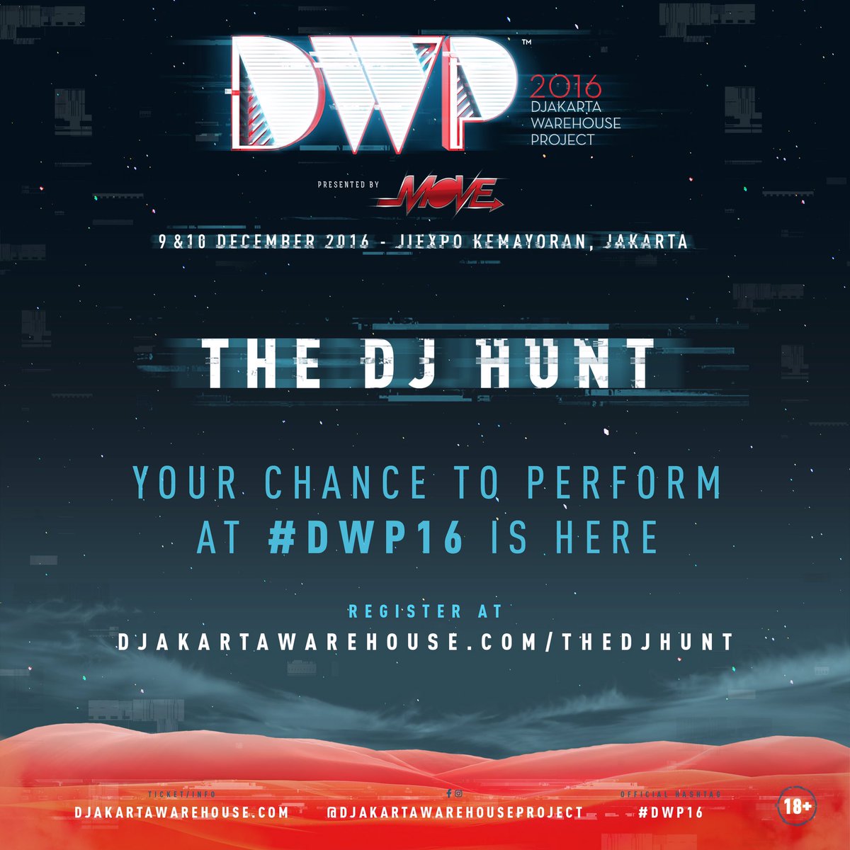 Calling all aspiring Indonesian DJs! The DJ Hunt has arrived! THIS is your chance to perform at #DWP16! Register at djakartawarehouse.com/thedjhunt