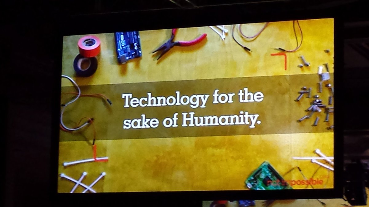 caprelo's tweet image. @MickEbeling from @NotImpossible discusses how technology for the sake of humanity can #HelpOne to help many.  #GWS16