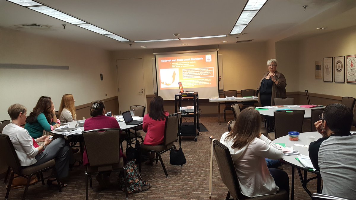 DrCrystalEd's tweet photo. Digging deeper into the State Standards at the #NJSDC workshop. Everyone teaches reading! @CardinalsLHS https://t.co/g5LUhC5Q9v