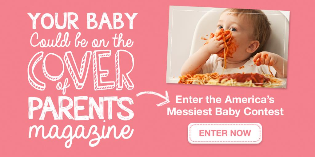 parents's tweet photo. Take a pic of your messy baby and post to Twitter or Instagram with #messiestbabycontest or upload it to https://t.co/GPvWsb07Dt. Good luck! https://t.co/DdsEgffP9b