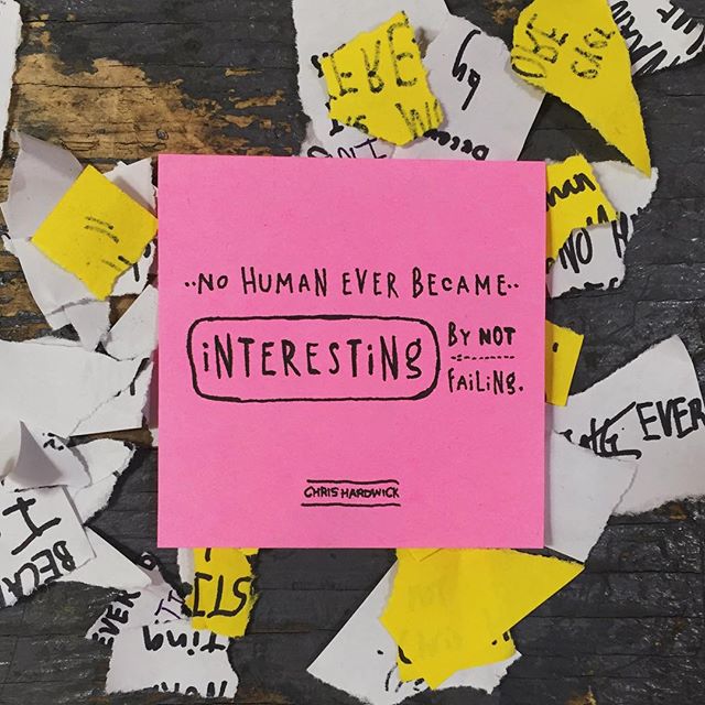 CareerBuilder's tweet image. "No human ever became interesting by not failing. The more you fail &amp;amp; recover &amp;amp; improve, the better you are as a person."
- Chris Hardwick