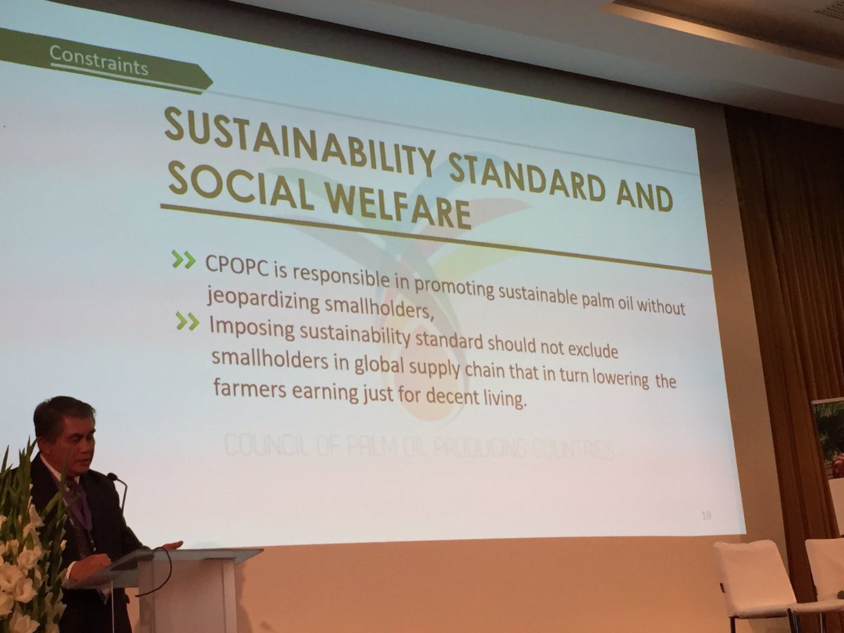 EPOA_EU's tweet photo. #EPOC2016 B. Wachjudi of #CPOPC stresses importance of inclusion of smallholders in #palmoil sustainability standards https://t.co/rXiIUoEChj