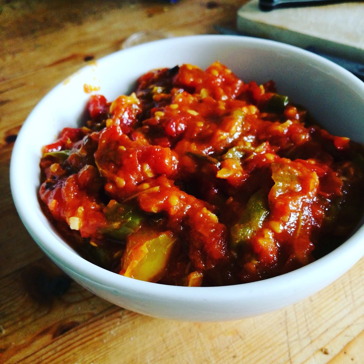 GanzErlich's tweet photo. Comming right up! My #Matbucha recipe #GanzErlich https://t.co/9A8iqGrHnm