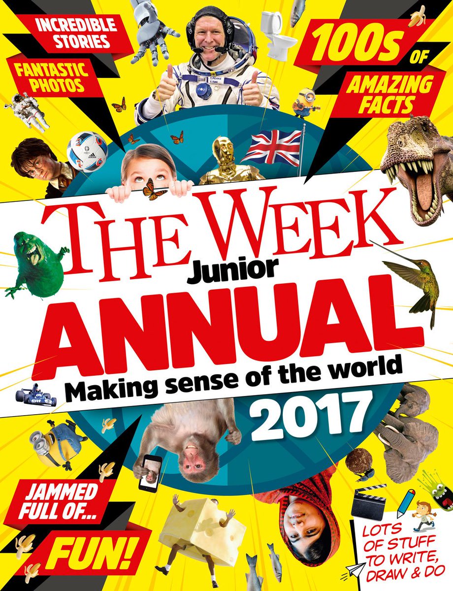 theweekjunior's tweet image. The Week Junior Annual 2017 is packed full of brilliant new content and lots to make, draw &amp;amp; do. goo.gl/I3bN89 #Christmas #gift