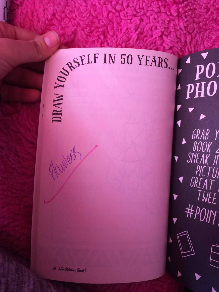 Lilyjosieexx's tweet photo. Just found this in my #thepointlessbook2 I can't breathe @PointlessBlog @Zoella 😂😂😂😂 https://t.co/59aYqODtms