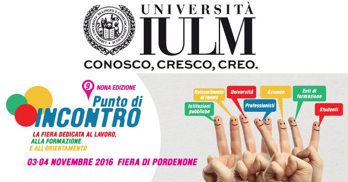 FieraIncontroPN's tweet photo. #Comunicazione #Lingue #Turismo #RP #Marketing
Tutto su #IULM a #FieraIncontro2016
https://t.co/5XdMpBZ5HY
3.4 Novembre #Fiera di #Pordenone https://t.co/kU4FTXPh0b