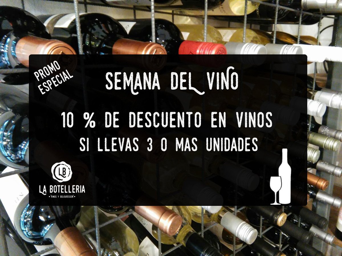 LaBotelleria's tweet photo. #semanadelvino 🍇🍷llevando 3 o + unidades -10% de descuento aboanndo en efectivo 😍👏 @LaBotelleria https://t.co/N1IXAqUrRu