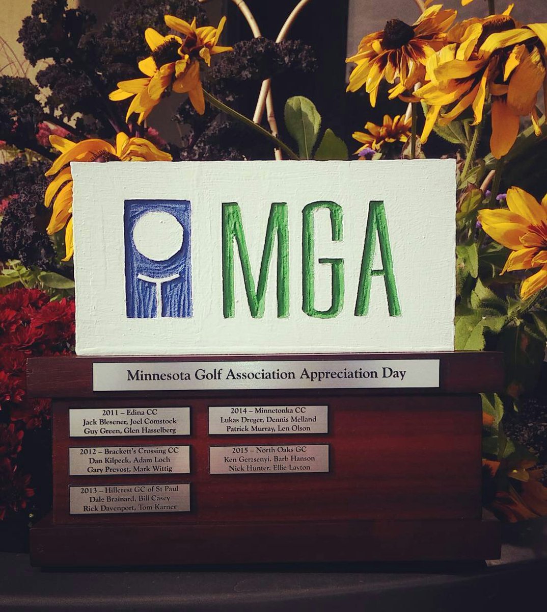 MNGolfAssn's tweet photo. The MGA Appreciation Day trophy has arrived. We are looking forward to seeing  100 of our staff and volunteers out at @StillwaterCC1 on Mon. https://t.co/vxU78ifw2p