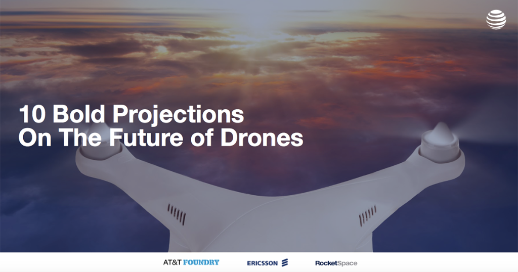 ATT's tweet photo. Prepare for takeoff! We teamed up with @EricssonNA + @RocketSpace to offer our take on the #FutureofDrones. https://t.co/7OuQQlJ9Pc https://t.co/j5LjMpXZJk