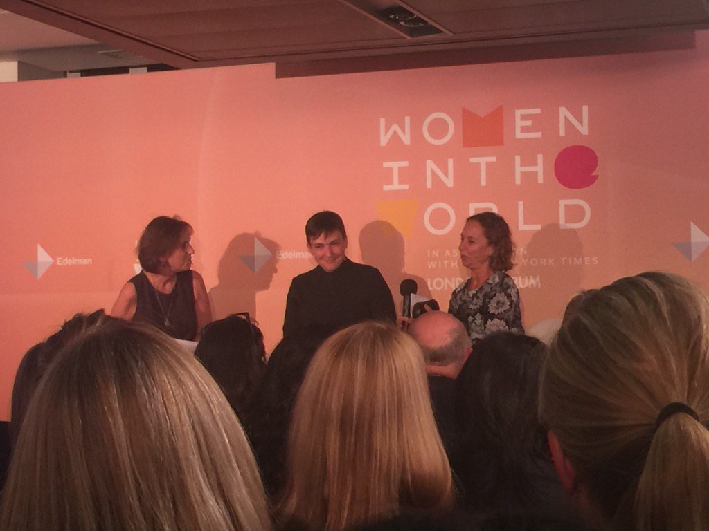 AmandaAndrews1's tweet photo. The brilliant Nadia Savchenko tells #WITW how watching @jamieoliver cookery shows helped her through hunger strike https://t.co/qtKAHNjch1