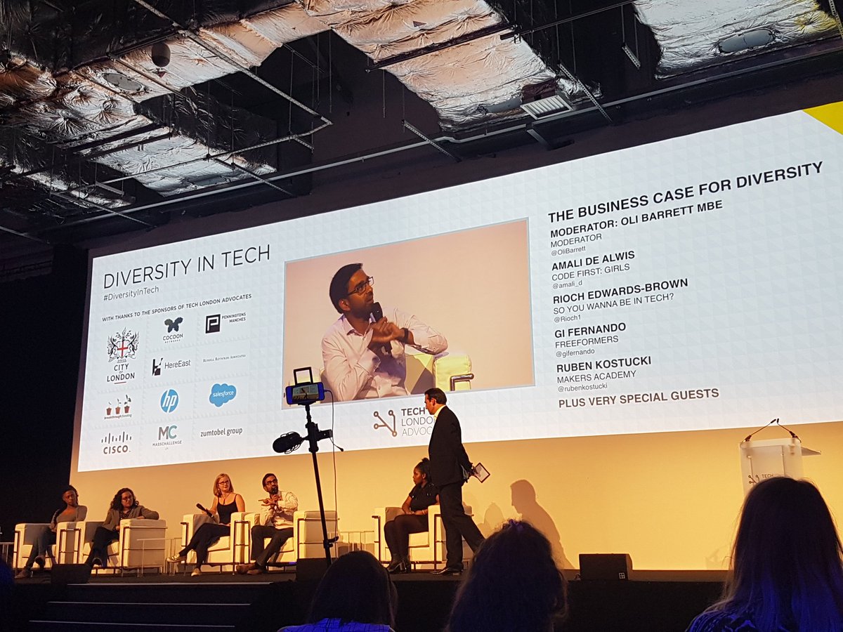 Martholio's tweet photo. What a day! Started at @Microsoft #Transform16 discussing future applications of AI, then @TechLondonAdv #DiversityinTech! My Twitter hurts. https://t.co/qqKUelzgIx