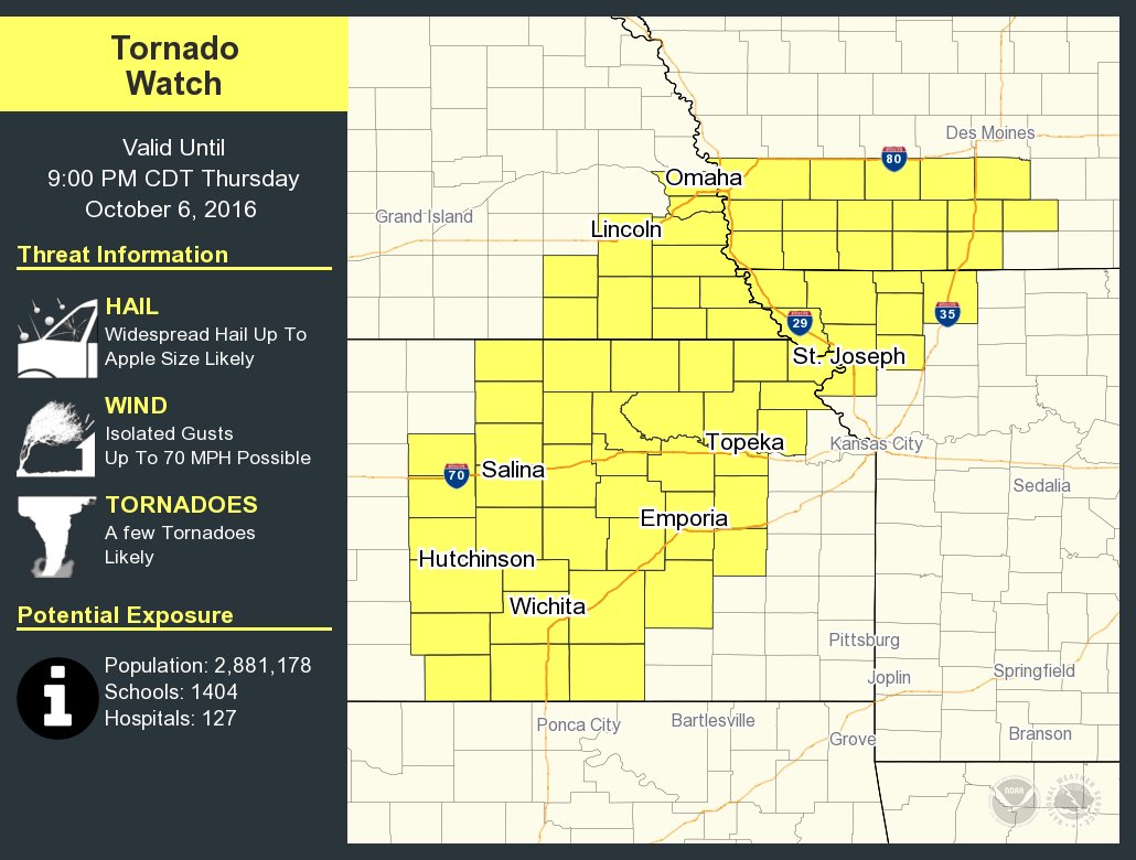 NWS Tornado on Twitter "A tornado watch has been issued for parts of