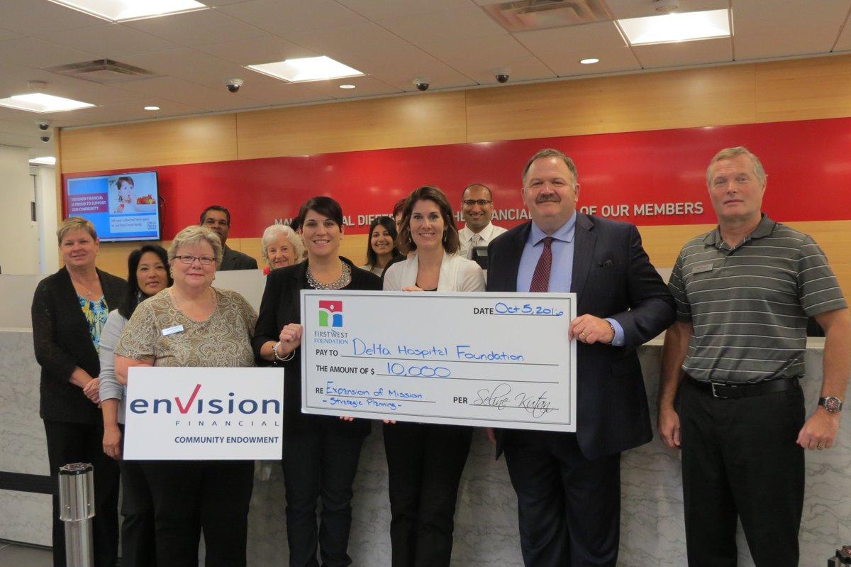 FirstWestFDN's tweet photo. Support for @DeltaHospFDN to strategically expand their mission. Delivering $10K @EnvisionFin grant at #Ladner Br. https://t.co/3mdLS4YrS2