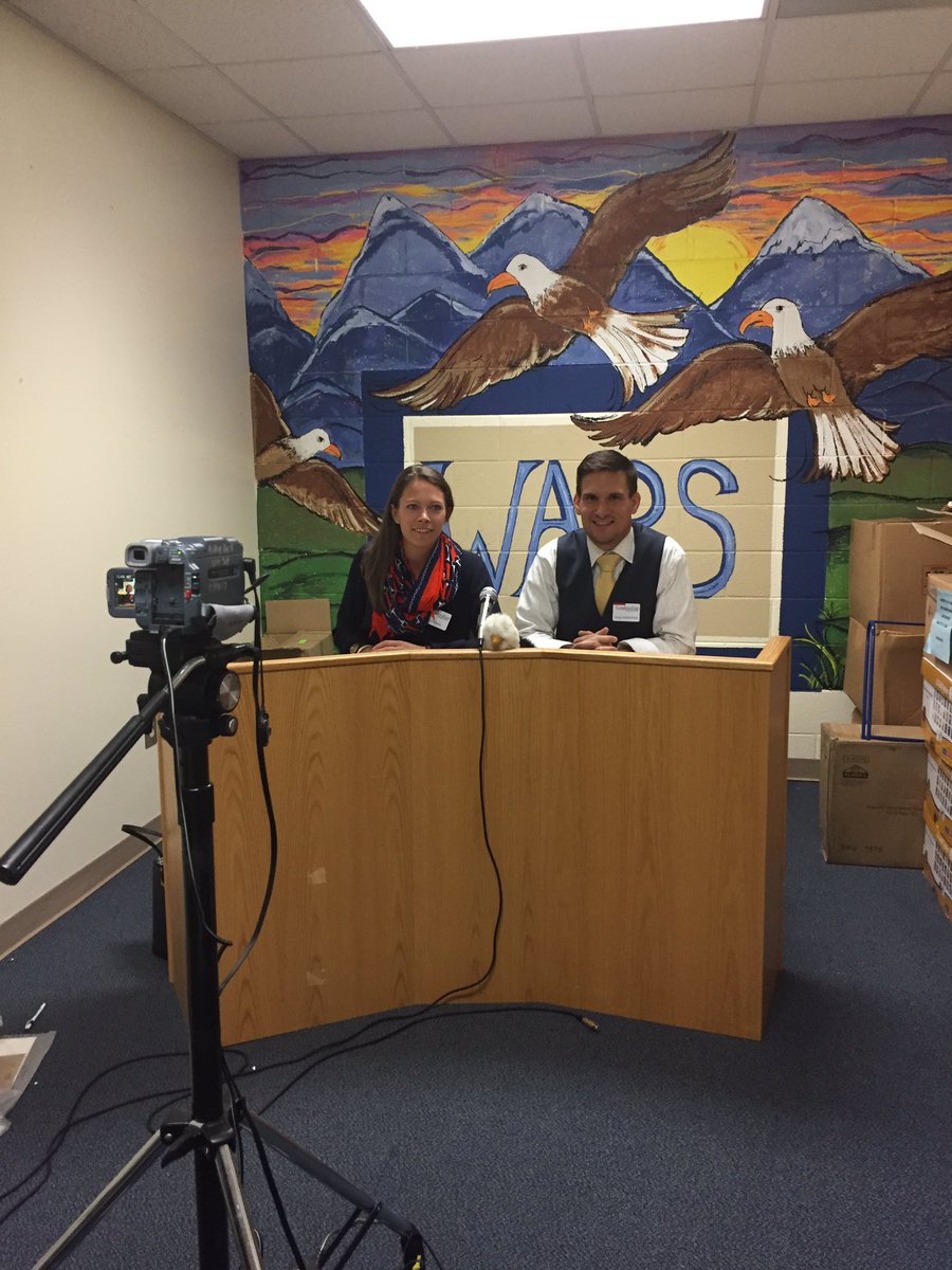 SchermCo's tweet photo. We filled in as guest anchors @ #ashleypark during our school visit w/ @Leadershipclt.
#leadclt
#community
#education https://t.co/dVNqVnOiEo