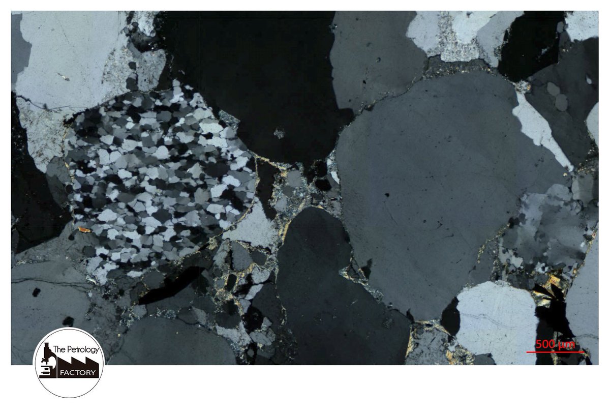 PetroFactory's tweet photo. #ThinSectionThursday #quartzarenite with #illite #clay #coating #XPL https://t.co/VJLLB9qf5G