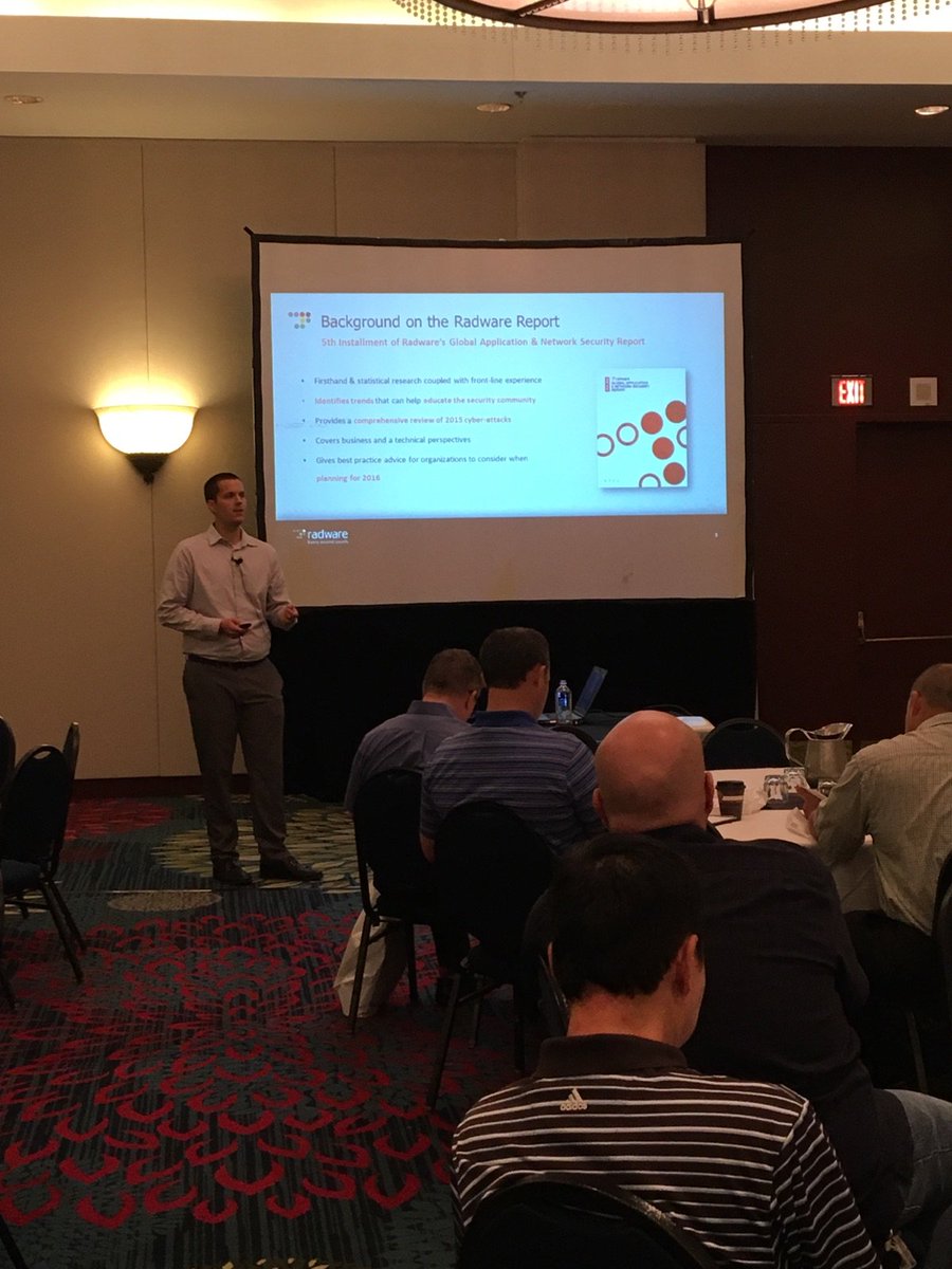 DataConnectors's tweet photo. Joe with @radware discusses how to defend against the latest generation of attacks! https://t.co/pRju5KCnqB