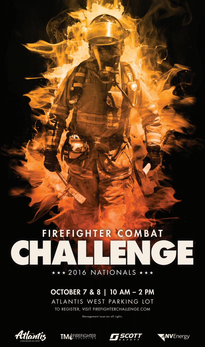 Connerhourihan's tweet photo. Come check out the National Firefighter Challenge at @atlantiscasino this Friday and Saturday and support our first responders! @renotahoe https://t.co/EhLgvrqFRZ