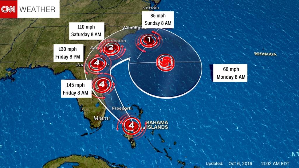 CNN's tweet photo. #Matthew, now a Cat 4 hurricane, is expected to make landfall in Florida early Friday https://t.co/W5UtRb9v1Z https://t.co/d3F1CHU0qU