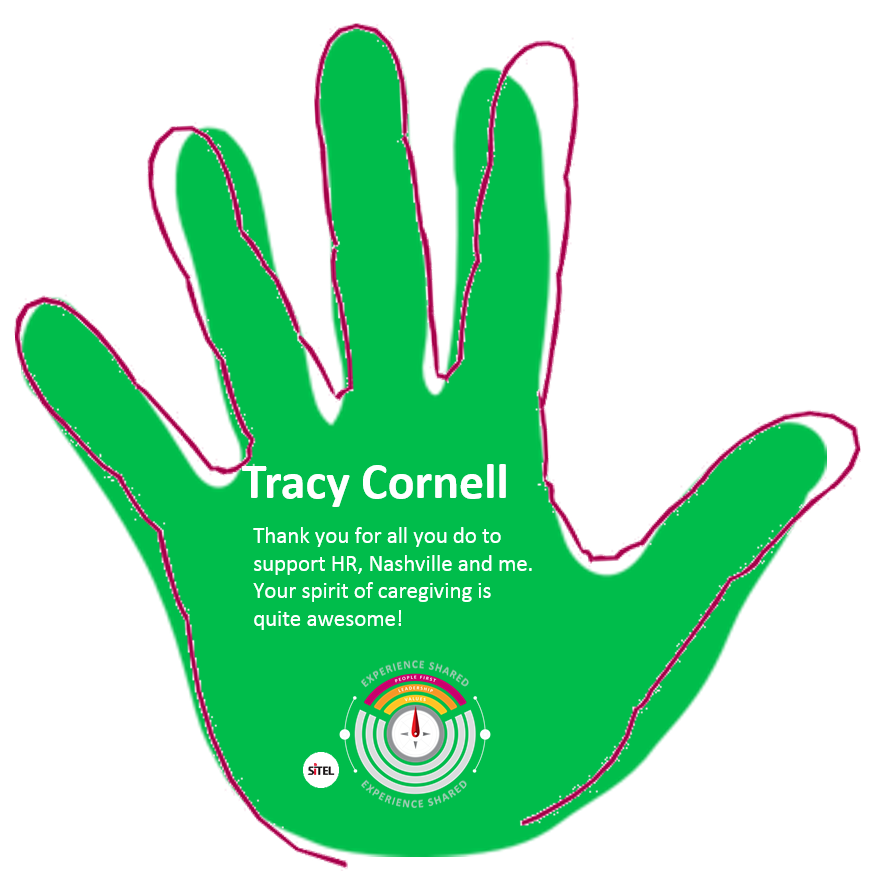 @SitelNACares  High 5 to Tracy Cornell! #SitelHigh5