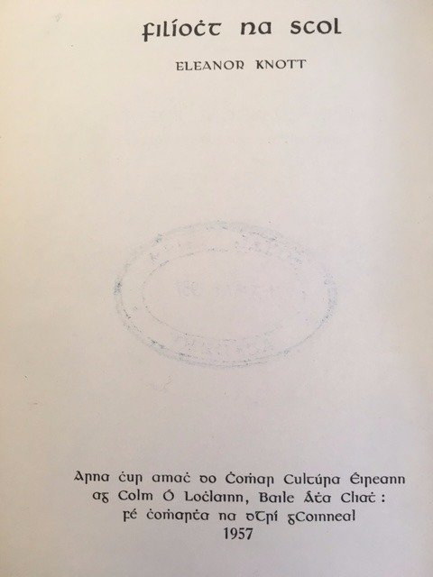 RIAdawson's tweet photo. 'Filíoct na Scol' writings on Irish Bardic poetry by #WomenonWalls subject Eleanor Knott @KnottEleanor on #NationalPoetryDay https://t.co/o5pKSz8FTt